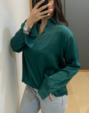 شومیز زنانه سبز سیلک